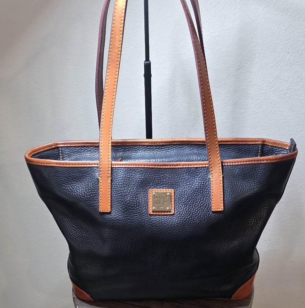 Dooney & Bourke Black and Brown Leather Tote